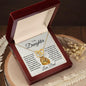 To My Daughter - Give You One Wish - Interlocking Hearts Necklace with Tiger Message Card Gift Box - Mallard Moon Gift Shop