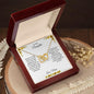 To My Daughter Love Mom Interlocking Hearts Necklace - Mallard Moon Gift Shop