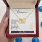 Gift for Daughter Love Dad Interlocking Hearts Necklace - Mallard Moon Gift Shop