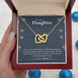 To My Daughter -You Are My Pride And Joy - Interlocking Hearts Necklace - Mallard Moon Gift Shop