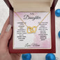 To My Daughter Wishes Interlocking Hearts Necklace - Mallard Moon Gift Shop