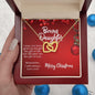 Christmas Gift for Bonus Daughter - Gift of Life - Interlocking Hearts Necklace with Message Card Gift Box - Mallard Moon Gift Shop