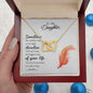 To My Daughter-Sometimes the Smallest Step Interlocking Hearts Necklace - Mallard Moon Gift Shop