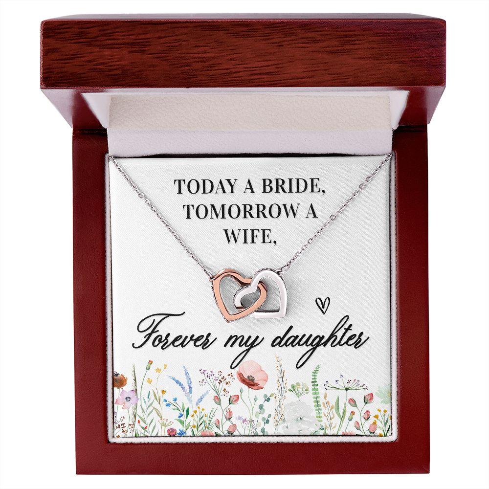 Gift For Daughter - Today a Bride - Interlocking Hearts Necklace - Mallard Moon Gift Shop