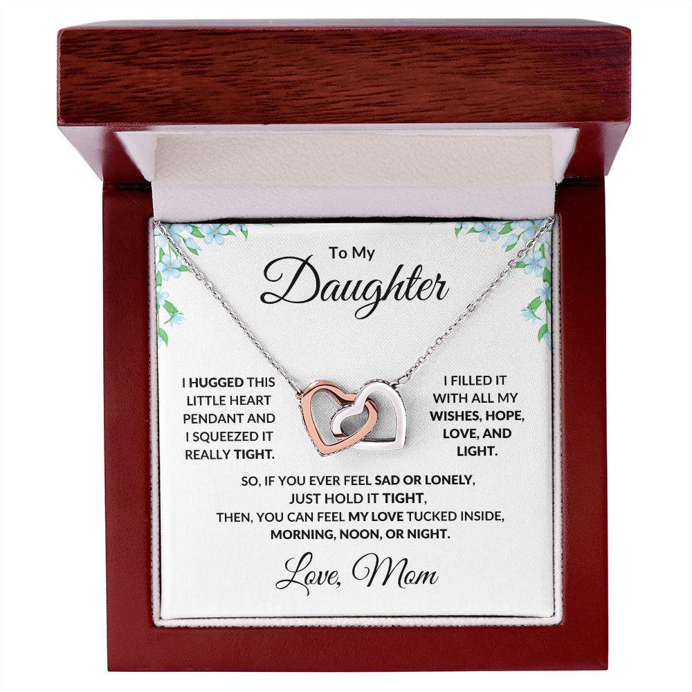 To My Daughter Interlocking Hearts Necklace - Mallard Moon Gift Shop