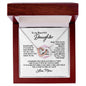 To My Beautiful Daughter Interlocking Hearts Necklace - Mallard Moon Gift Shop