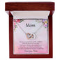 Gift for Mom - Unspoken Words - Interlocking Hearts Necklace Message Card Gift Box - Mallard Moon Gift Shop