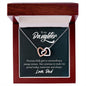 To My Daughter Gift From Dad Interlocking Hearts Necklace - Mallard Moon Gift Shop