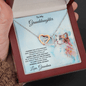 To My Granddaughter Hugs from Grandma Necklace - Mallard Moon Gift Shop