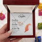 To My Daughter-Sometimes the Smallest Step Interlocking Hearts Necklace - Mallard Moon Gift Shop