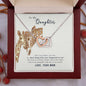 To My Daughter Heart and Soul Interlocking Hearts Necklace - Mallard Moon Gift Shop