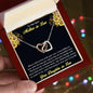 Gift for Mother-in-Law from Daughter-in-Law Gold and Silver Interlocking Heart Pendant Necklace - Mallard Moon Gift Shop