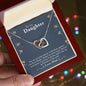 To My Daughter -You Are My Pride And Joy - Interlocking Hearts Necklace - Mallard Moon Gift Shop