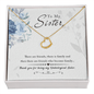 Gift for Unbiological Sister Sterling Silver Heart Pendant Necklace - Mallard Moon Gift Shop