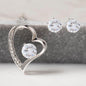 To My Wife -Love of my Life - Forever Love Heart Pendant and Earring Set - Mallard Moon Gift Shop