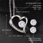 To My Wife -Love of my Life - Forever Love Heart Pendant and Earring Set - Mallard Moon Gift Shop