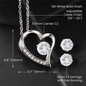 To My Daughter - One of the Greatest Joys Forever Love Heart Pendant Necklace and Earring Set - Mallard Moon Gift Shop