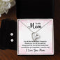 To My Mom Forever Love Heart Pendant Necklace and Earring Set - Mallard Moon Gift Shop