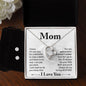 Gift for Mom from Son Forever Love Heart Pendant Necklace and Earring Set - Mallard Moon Gift Shop