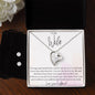 To My Wife -Love of my Life - Forever Love Heart Pendant and Earring Set - Mallard Moon Gift Shop