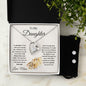 Daughter Gift from Dad Forever Love Heart Pendant Necklace and Earring Set - Mallard Moon Gift Shop