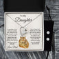 To My Daughter Love Dad Forever Love Heart Pendant Necklace and Earring Set - Mallard Moon Gift Shop