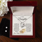 Daughter Gift from Dad Forever Love Heart Pendant Necklace and Earring Set - Mallard Moon Gift Shop