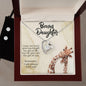 To My Bonus Daughter Forever Love Heart Pendant Necklace and Earring Set - Mallard Moon Gift Shop