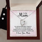 To My Mom Forever Love Heart Pendant Necklace and Earring Set - Mallard Moon Gift Shop