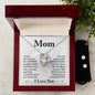 Gift for Mom from Son Forever Love Heart Pendant Necklace and Earring Set - Mallard Moon Gift Shop