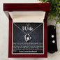 To My Wife- I Love You from the Bottom of my Heart - Forever Love Heart Pendant and Earring Set - Mallard Moon Gift Shop