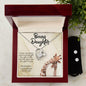 To My Bonus Daughter Forever Love Heart Pendant Necklace and Earring Set - Mallard Moon Gift Shop