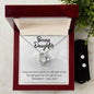 To My Bonus Daughter Gift Forever Love Heart Pendant Necklace and Earring Set - Mallard Moon Gift Shop