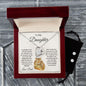 To My Daughter Love Dad Forever Love Heart Pendant Necklace and Earring Set - Mallard Moon Gift Shop