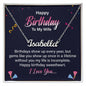 Happy Birthday to my Wife - Personalized Name Necklace - Mallard Moon Gift Shop
