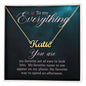 To My Soulmate- You are my Everything - Personalized Name Necklace - Mallard Moon Gift Shop