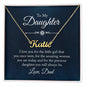 To My Daughter - I Love You, Dad Personalized Name Necklace - Mallard Moon Gift Shop
