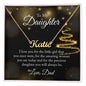 Gift for Daughter Love Dad Personalized Name Necklace - Mallard Moon Gift Shop