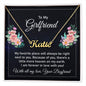 To My Girlfriend - My Favorite Place is Next to You - Personalized Name Necklace - Mallard Moon Gift Shop