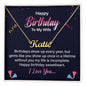 Happy Birthday to my Wife - Personalized Name Necklace - Mallard Moon Gift Shop