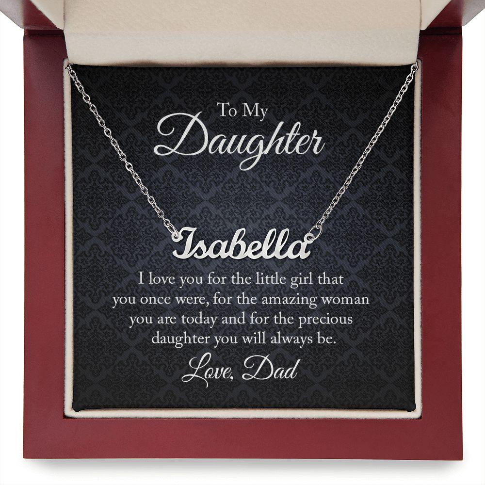 To My Daughter Personalized Name Necklace - Mallard Moon Gift Shop
