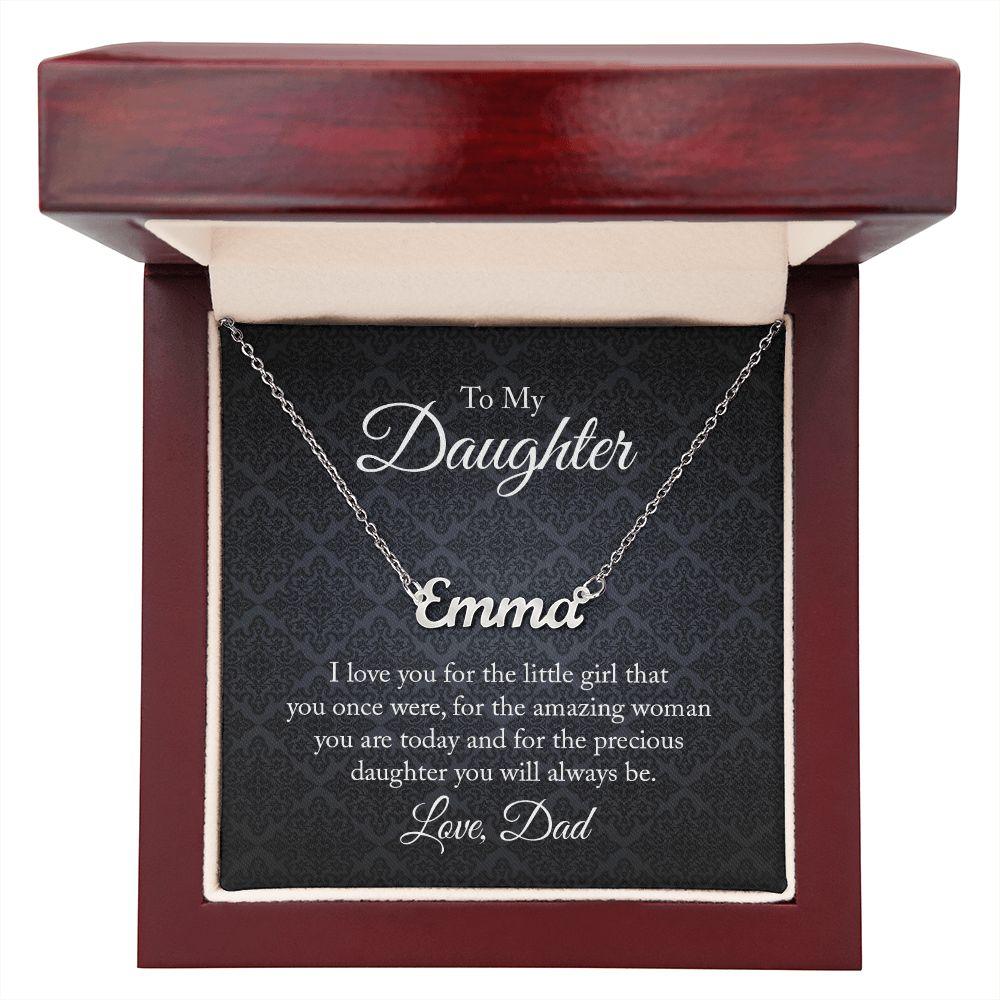 To My Daughter Personalized Name Necklace - Mallard Moon Gift Shop