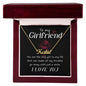 To My Girlfriend- Just a Smile - Personalized Name Necklace - Mallard Moon Gift Shop