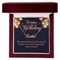 Happy Birthday Personalized Name Necklace - Mallard Moon Gift Shop