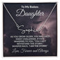 To My Badass Daughter - I Am The Storm - Personalized Script Name Necklace - Mallard Moon Gift Shop