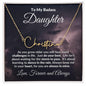 To My Badass Daughter Dance in the Rain Personalized Name Necklace - Mallard Moon Gift Shop