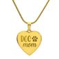 Dog Mom Personalized Engraved Heart Necklace - Mallard Moon Gift Shop