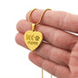 Dog Mom Personalized Engraved Heart Necklace - Mallard Moon Gift Shop