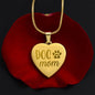Dog Mom Personalized Engraved Heart Necklace - Mallard Moon Gift Shop