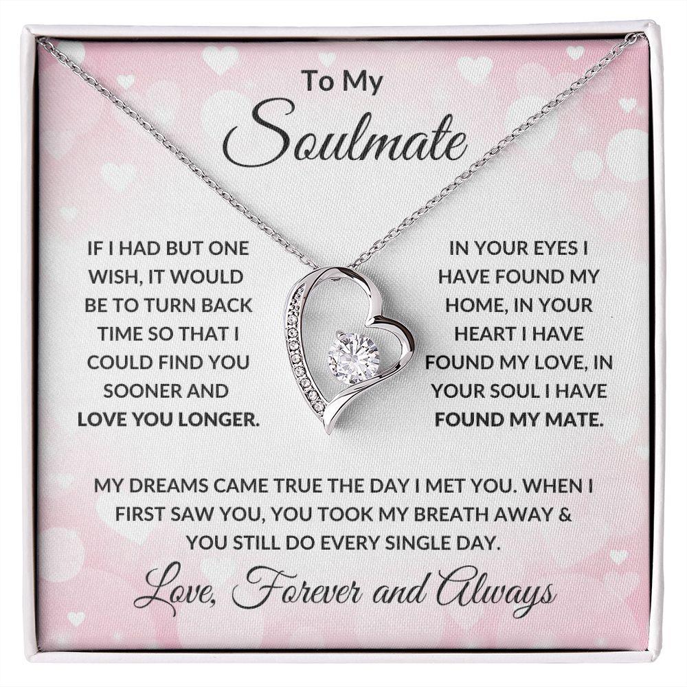 Gift for Soulmate - My Dreams Came True - Forever Love Heart Pendant Necklace - Mallard Moon Gift Shop
